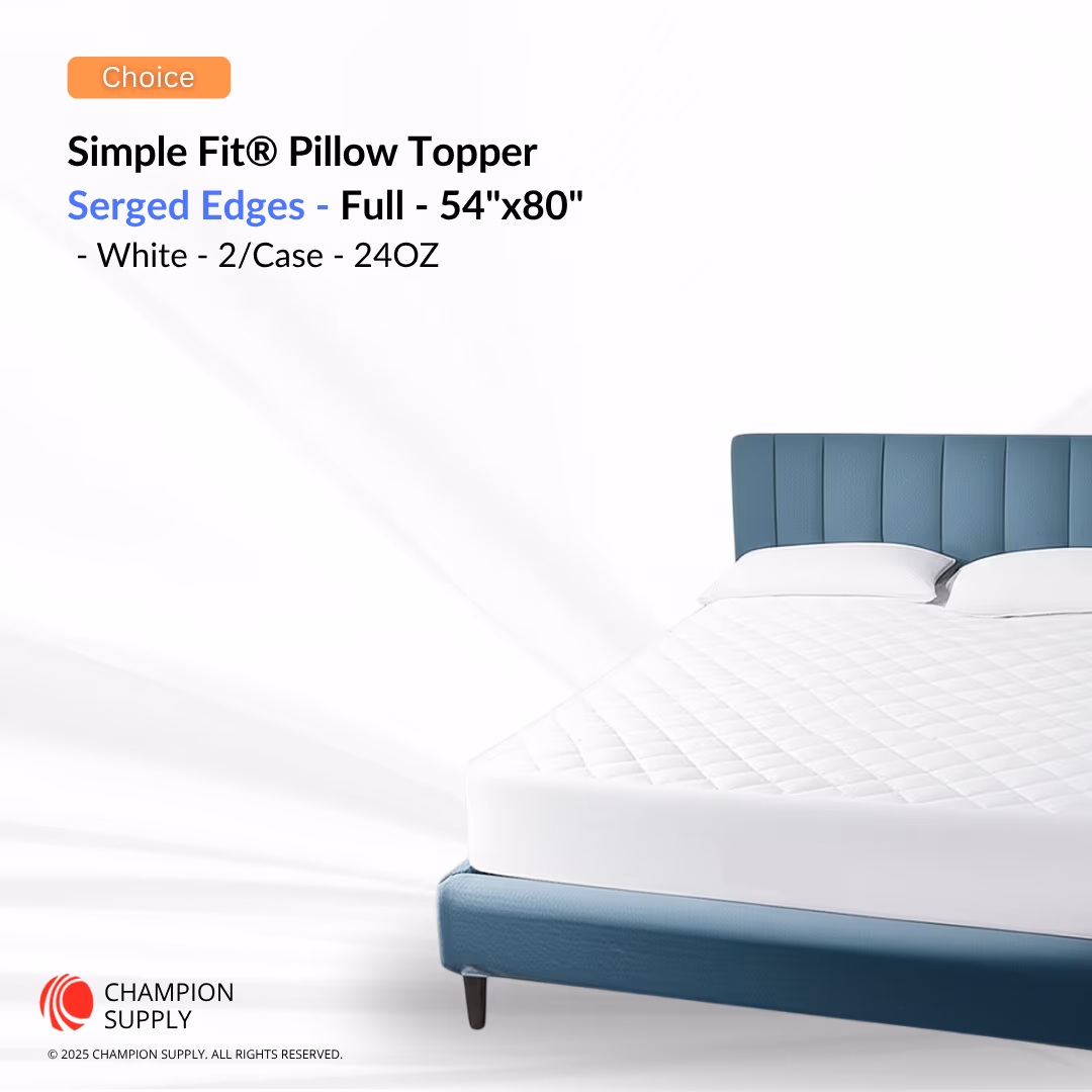 Simple Fit® 24oz Fitted Mattress Topper, 54x80" Full Xl, Case Of 2